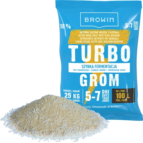 Distilleergist Turbo Grom 5-7 dagen 100L - 3 ['gist voor alcohol', ' gist voor spiritus', ' gist voor zelfgestookte drank', ' gist voor samogon', ' gist voor maanshine', ' zelfgestookte drank', ' samogon', ' maanshine']