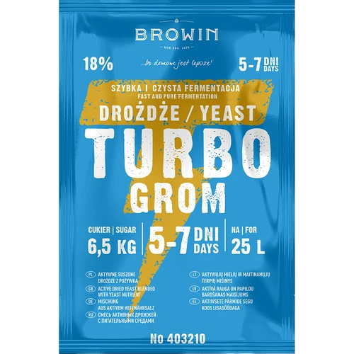 Distilleergist Turbo Grom 5-7 dagen - 2 ['gist voor alcohol', ' gist voor spiritus', ' gist voor moonshine', ' gist voor zelfgemaakte drank', ' gist voor maanshine', ' moonshine', ' zelfgemaakte drank', ' maanshine']