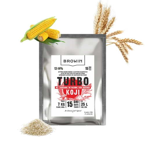 Distilleergist Turbo Koji, 50 g (zonder maischen!) - 4 ['Koji-gist', ' Koji-schimmel', ' roggebrood', ' aardappelwodka', ' koud maischen', ' gist voor alcohol', ' gist voor zelfgestookte drank', ' distilleergist', ' zonder maischen', ' gist voor granen', ' voor whiskey', ' gist voor whisky']