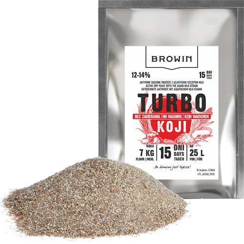 Distilleergist Turbo Koji, 50 g (zonder maischen!) - 3 ['Koji-gist', ' Koji-schimmel', ' roggebrood', ' aardappelwodka', ' koud maischen', ' gist voor alcohol', ' gist voor zelfgestookte drank', ' distilleergist', ' zonder maischen', ' gist voor granen', ' voor whiskey', ' gist voor whisky']