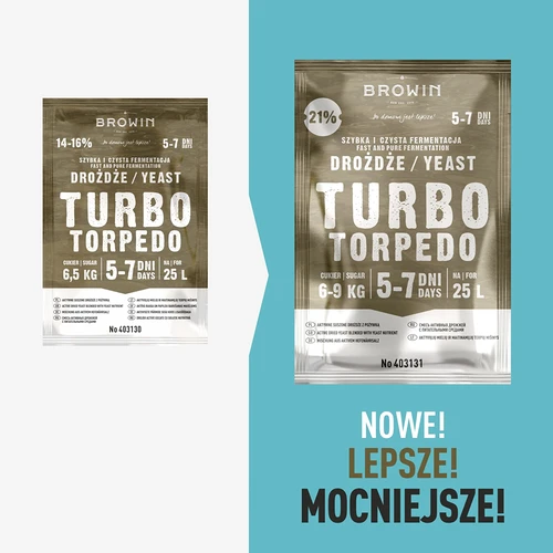 Distilleergist Turbo Torpedo 5-7 dagen 21% 100g - 17 ['turbo gist', ' distilleergist', ' gist voor alcohol', ' voor fruitmengsels', ' gist voor aardappelen', ' gist tot 21%', ' voor brouwsel', ' sterke gist', ' distillatie', ' voor hooggradige mengsels', ' browin gist', ' gist voor whiskey', ' gist voor wodka van aardappelen', ' zelfgemaakte alcohol']