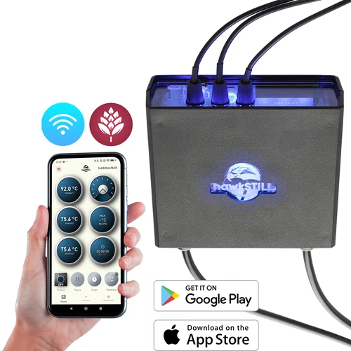 Distilleerthermometer hawkSTILL Wi-Fi met functie voor het in- en uitschakelen van het verwarmingselement