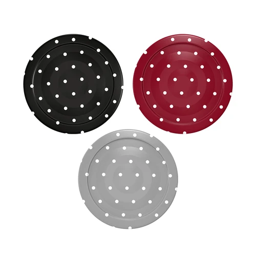 Dop fi 43 mm stippen mix - 10 stuks  - 1 ['dop', ' dop met stippen', ' deksels voor potten', ' deksels met stippen', ' kleine deksels', ' deksels voor conserven', ' deksels voor conserven', ' deksels voor potten', ' gekleurde deksels', ' decoratieve deksels', ' decoratieve doppen']