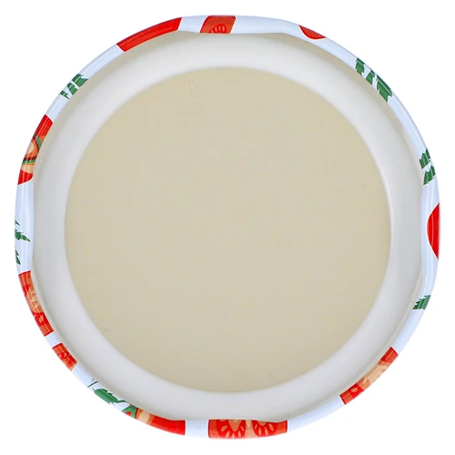 Dop fi 66/4 met tomaten - los - 3 ['witte dop', ' kleurrijk tomatenpatroon', ' pasteurisatie', ' procescontrole', ' opslag', ' maat fi Tomaten 66', ' voorraadkastdecoratie', ' doppen voor pasteurisatie', ' groentedoppen', ' tomatendoppen']