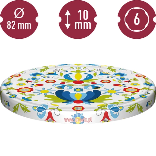 Dop fi 82/6 Kasjoebisch - 10 stuks. - 3 ['dop', ' doppen', ' deksel', ' deksels', ' voor pot', ' voor potten', ' Kasjoebisch', ' folk', ' fi 82', '']