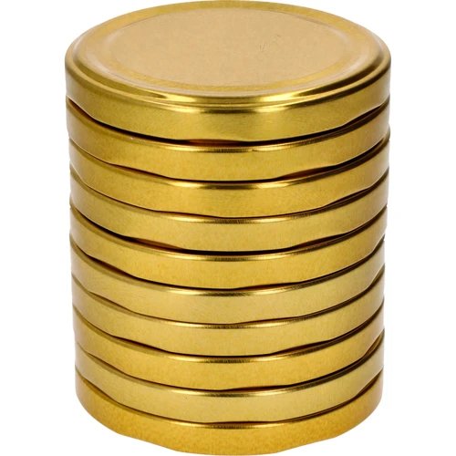 Dop fi 89 goud - 10 stuks - 4 ['dop', ' gouden dop', ' doppen', ' doppen voor conserven', ' doppen fi89', ' set doppen voor potten']