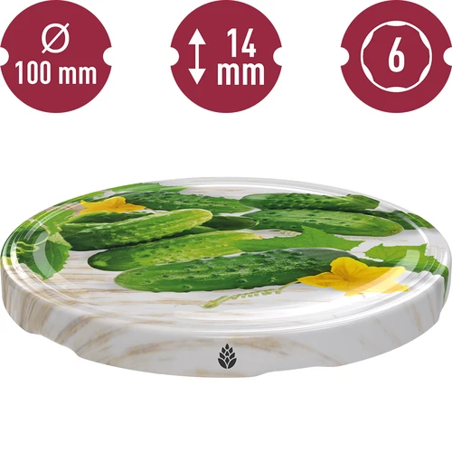 Dop fi100 augurken mix - 10st. - 7 ['dop', ' doppen', ' dop fi100', ' fi100', ' deksels voor potten fi100']