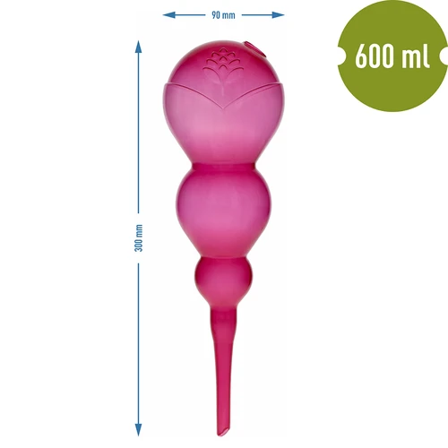 Drievoudige bewateringsbal (driekamer), transparant roze, 600 ml - 5 ['bewateringsballen', ' bloemenbewateringsdispenser', ' voor het bewateren van bloemen', ' bloemenbevochtigers', ' bloemenbewatering', ' plantenbewatering', ' potbewateraars', ' voor het bewateren van bloemen', ' voor kamerplanten', ' bewateringssysteem', ' bewateringsbal', ' waterdispenser voor potten', ' plantenballen', ' plantendispenser', ' plantenbewatering', ' bewateringsbal', ' drievoudige bewateringsballen', ' decoratieve plantenbewateraars', ' praktische bewateringsballen', ' ruime bewateringsballen', ' transparante doorzichtige bewateringsballen', ' gekleurde bewateringsballen voor planten', ' roze plantenballen']
