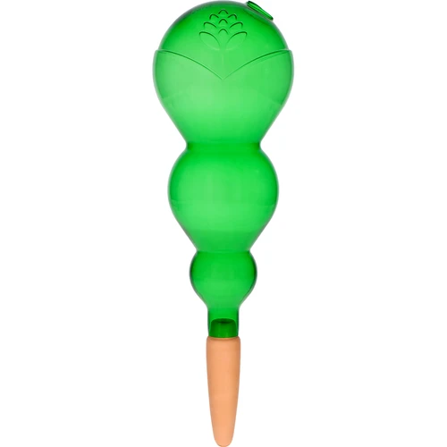 Drievoudige bewateringsbol (driekamer), transparant groen met keramische voet, 600ml  - 1 