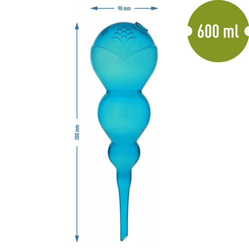 Drievoudige gietbal (driekamer), transparant blauw, 600 ml - 5 ['gieters', ' bloemen waterdispenser', ' voor het water geven van bloemen', ' bloemenbevochtigers', ' bloemenirrigatie', ' plantenirrigatie', ' potirrigators', ' voor het water geven van bloemen', ' voor kamerplanten', ' irrigatiesysteem', ' gietbal', ' waterdispenser voor potten', ' plantenballen', ' plantenwaterdispenser', ' planten water geven', ' gietbal', ' drievoudige gietballen', ' decoratieve plantenirrigators', ' praktische gietballen', ' ruime gietballen', ' transparante doorzichtige gietballen', ' gekleurde gietballen voor plantenirrigatie', ' blauwe plantenballen']