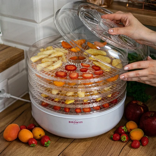 Droger voor paddenstoelen, fruit, groenten en kruiden 125 W - 12 ['voedseldrogers', ' paddenstoelendroger', ' fruitdroger', ' groentendrogen', ' vleesdrogen', ' groentendroger', ' voedsel drogen', ' eten drogen', ' keukendroger']