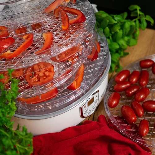 Droger voor paddenstoelen, fruit, groenten en kruiden met temperatuurregeling, 240W, transparant - 16 ['voedseldroger', ' paddenstoelendroger', ' gedroogd fruit', ' gedroogde groenten', ' voedselopslag', ' voedsel drogen', ' voedseldrogers', ' temperatuurregeling', ' transparante droger', ' dehydrator']