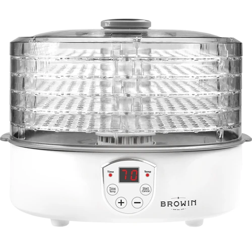 Droger voor paddenstoelen, fruit, groenten en kruiden met temperatuurregeling, 240W, transparant  - 1 ['voedseldroger', ' paddenstoelendroger', ' gedroogd fruit', ' gedroogde groenten', ' voedselopslag', ' voedsel drogen', ' voedseldrogers', ' temperatuurregeling', ' transparante droger', ' dehydrator']