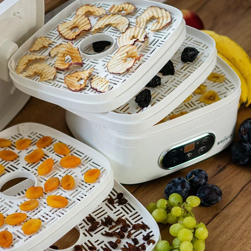 Droger voor paddenstoelen, fruit, groenten en kruiden met temperatuurregeling, 240W, wit - 19 ['voedseldroger', ' paddenstoelendroger', ' gedroogd fruit', ' gedroogde groenten', ' voedselopslag', ' voedsel drogen', ' voedseldrogers', ' temperatuurregeling', ' dehydrator']