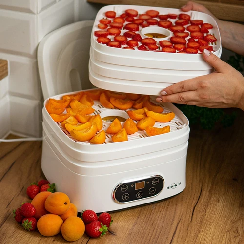 Droger voor paddenstoelen, fruit, groenten en kruiden met temperatuurregeling, 240W, wit - 20 ['voedseldroger', ' paddenstoelendroger', ' gedroogd fruit', ' gedroogde groenten', ' voedselopslag', ' voedsel drogen', ' voedseldrogers', ' temperatuurregeling', ' dehydrator']