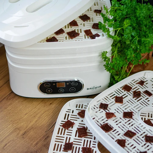Droger voor paddenstoelen, fruit, groenten en kruiden met temperatuurregeling, 240W, wit - 22 ['voedseldroger', ' paddenstoelendroger', ' gedroogd fruit', ' gedroogde groenten', ' voedselopslag', ' voedsel drogen', ' voedseldrogers', ' temperatuurregeling', ' dehydrator']
