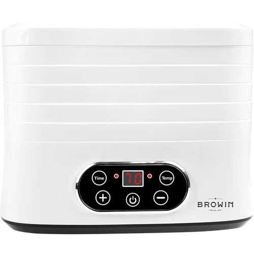 Droger voor paddenstoelen, fruit, groenten en kruiden met temperatuurregeling, 240W, wit  - 1 ['voedseldroger', ' paddenstoelendroger', ' gedroogd fruit', ' gedroogde groenten', ' voedselopslag', ' voedsel drogen', ' voedseldrogers', ' temperatuurregeling', ' dehydrator']