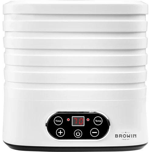 Droger voor paddenstoelen, fruit, groenten en kruiden met temperatuurregeling, 240W, wit - 2 ['voedseldroger', ' paddenstoelendroger', ' gedroogd fruit', ' gedroogde groenten', ' voedselopslag', ' voedsel drogen', ' voedseldrogers', ' temperatuurregeling', ' dehydrator']