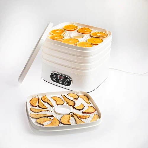 Droger voor paddenstoelen, fruit, groenten en kruiden met temperatuurregeling, 240W, wit - 7 ['voedseldroger', ' paddenstoelendroger', ' gedroogd fruit', ' gedroogde groenten', ' voedselopslag', ' voedsel drogen', ' voedseldrogers', ' temperatuurregeling', ' dehydrator']