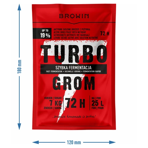Drożdże gorzelnicze Turbo Grom 72h - 4