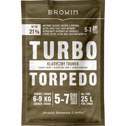 Drożdże gorzelnicze Turbo Torpedo 5-7 dni 21% 100g