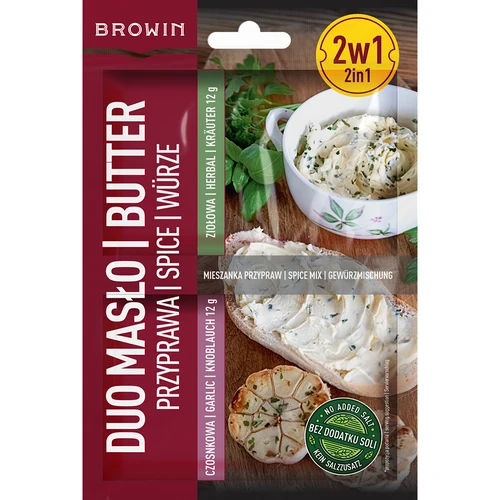 Duo Boter - knoflook- en kruidenkruiden 2 in 1, 2 x 12g  - 1 