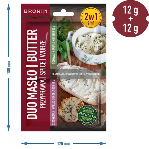 Duo Boter - knoflook- en kruidenkruiden 2 in 1, 2 x 12g - 4
