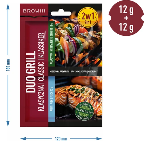 Duo Grill Klassiek voor vis en groenten - 2-in-1 kruidenmix, 2 x 12 g - 4