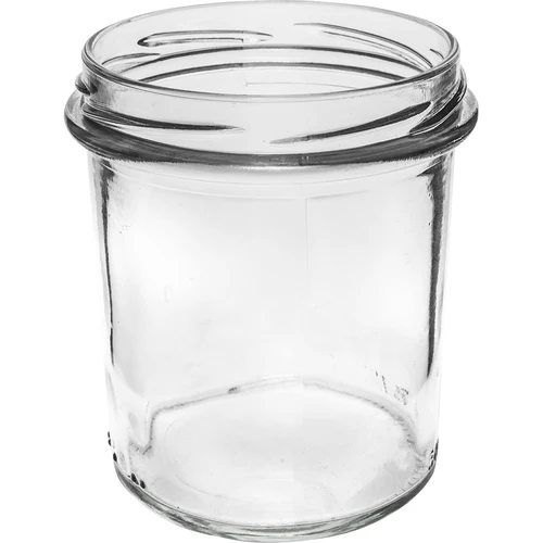 Eenvoudige pot 350ml met zwart deksel fi82 - 6st. - 4 ['set van potten', ' potten voor fermenteren', ' potten voor jam', ' potten met deksels', ' potten fi 82', ' potten met 6 clips deksels', ' potten met zwarte deksels', ' voor conserven', ' voor wecken', ' voor vlees', ' pottenverzameling']