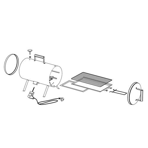 Elektrische rokerij - draagbaar - 10 ['cilindrische rokerij', ' rookoven', ' buitenkachel', ' elektrische kachel', ' elektrische rokerij', ' toeristische rokerij', ' mobiele rokerij', ' ronde rokerij']