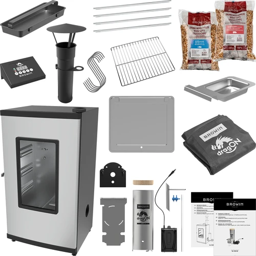 Elektrische rookkast – dragON met rookgenerator, digitaal, 65 L - 2