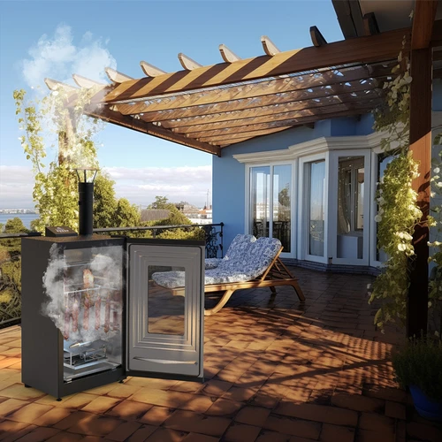 Elektrische rookkast – dragON met rookgenerator, digitaal, 65 L - 32