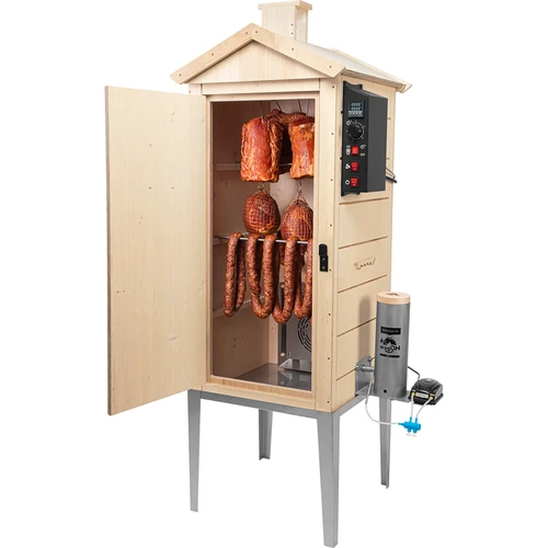 Elektrische rookoven dragON PLYWOOD NATURE 100E met elektrische verwarmingsmodule en controller - 4 ['rookset', ' elektrische rookoven', ' houten rookoven', ' elektrische houten rookoven', ' rookoven met rookgenerator', ' rookoven met rookgenerator', ' alles voor roken', ' browin rookoven', ' tuinrookoven', ' rookoven op frame', ' roken', ' koud roken', ' roken met koude rook', ' moderne rookoven', ' universele rookoven', ' rookchips', ' universele rookset', ' digitale controller', ' digitale rookoven', ' rookoven met luchtcirculatie', ' ruime rookoven', ' rookoven 100 cm', ' hoge rookoven', ' hit!', ' gecertificeerde multiplex rookoven', ' rookoven 200L', ' modulaire rookoven', ' rookoven met elektrisch module']