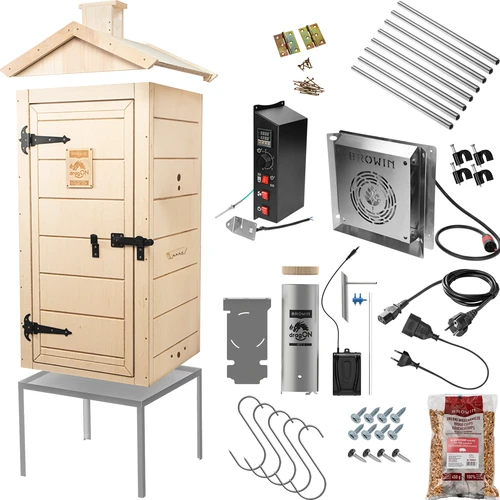 Elektrische rookoven dragON PLYWOOD NATURE 100E met elektrische verwarmingsmodule en controller - 2 ['rookset', ' elektrische rookoven', ' houten rookoven', ' elektrische houten rookoven', ' rookoven met rookgenerator', ' rookoven met rookgenerator', ' alles voor roken', ' browin rookoven', ' tuinrookoven', ' rookoven op frame', ' roken', ' koud roken', ' roken met koude rook', ' moderne rookoven', ' universele rookoven', ' rookchips', ' universele rookset', ' digitale controller', ' digitale rookoven', ' rookoven met luchtcirculatie', ' ruime rookoven', ' rookoven 100 cm', ' hoge rookoven', ' hit!', ' gecertificeerde multiplex rookoven', ' rookoven 200L', ' modulaire rookoven', ' rookoven met elektrisch module']