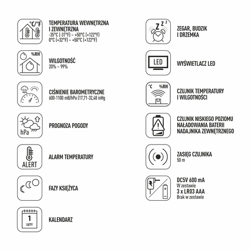 Elektronisch weerstation – draadloos, met sensor, zwart - 12 ['draadloos weerstation', ' meting van buitentemperatuur en binnentemperatuur', ' vochtigheidsmeting', ' weerstation met kalender', ' weerstation met wekker', ' nauwkeurig weerstation', ' weerstation', ' elektronisch weerstation', ' universeel weerstation', ' ideale weermeter', ' temperatuurcontrole', ' weerbericht', ' vochtigheidssensor', ' hygrometer', ' barometer', ' meting van atmosferische druk', ' weerbericht', ' maanfasen', ' cadeau-idee', ' trends', ' weerstation met kleurendisplay']