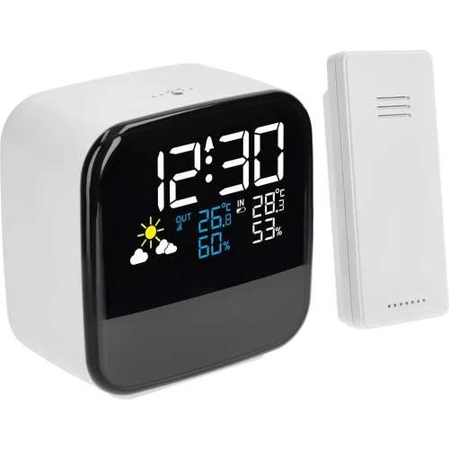 Elektronisch weerstation Soens - met draadloze sensor, wekker en lampje