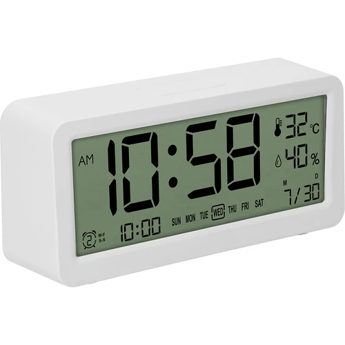 Elektronisch weerstation Soens - wit, met klok en kalender