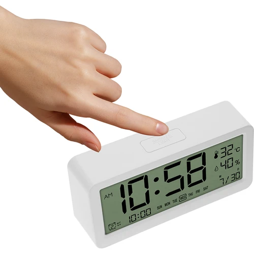 Elektronisch weerstation Soens - wit, met klok en kalender - 3