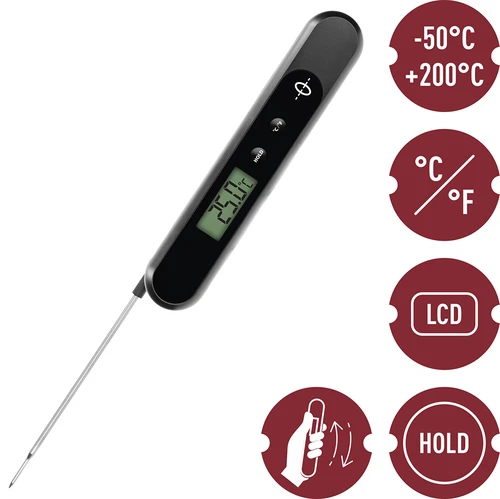 Elektronische keukenthermometer handmatig opgeladen - 7 ['elektronische thermometer', ' voedselthermometer', ' keukenthermometer', ' handmatige thermometer', ' handmatig opgeladen thermometer', ' nauwkeurige thermometer met sonde', ' nauwkeurige culinaire thermometer', ' batterijloze thermometer', ' kookthermometer', ' bakthermometer']