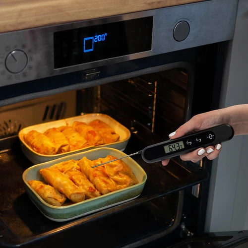 Elektronische keukenthermometer handmatig opgeladen - 10 ['elektronische thermometer', ' voedselthermometer', ' keukenthermometer', ' handmatige thermometer', ' handmatig opgeladen thermometer', ' nauwkeurige thermometer met sonde', ' nauwkeurige culinaire thermometer', ' batterijloze thermometer', ' kookthermometer', ' bakthermometer']