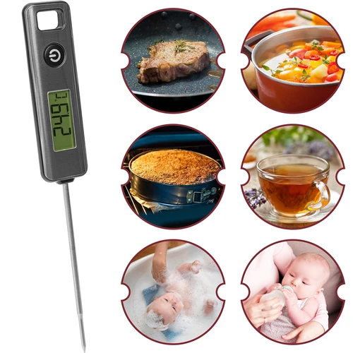 Elektronische keukenthermometer, LCD (-50°C tot +200°C) - 6 ['cadeau', ' keukenthermometer', ' thermometer met sonde', ' sonde voor thermometer', ' LCD-temperatuurdisplay', ' elektronische keukenthermometer']