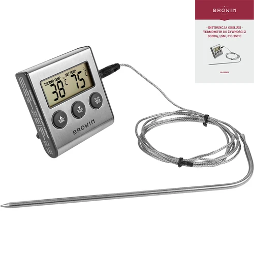 Elektronische keukenthermometer met sonde (0°C tot 250°C) - 4 ['thermometer met sonde', ' elektronische thermometer', ' keukenthermometer', ' voedselthermometer', ' baktthermometer', ' voor frituren', ' voor koken', ' voor vlees', ' voor gebak']