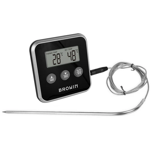 Elektronische keukenthermometer met sonde (0°C tot 250°C) mix - 3 ['voedselthermometer', ' voor koken', ' voor roken', ' voor bakken', ' vleesthermometer', ' gebakthermometer', ' culinaire thermometer', ' universele thermometer']