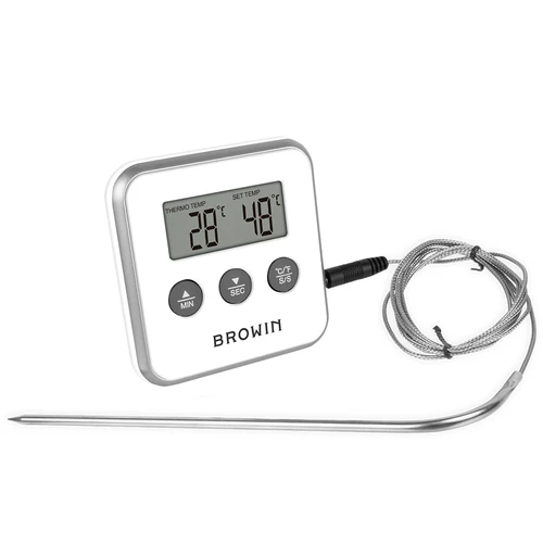 Elektronische keukenthermometer met sonde (0°C tot 250°C) mix - 2 ['voedselthermometer', ' voor koken', ' voor roken', ' voor bakken', ' vleesthermometer', ' gebakthermometer', ' culinaire thermometer', ' universele thermometer']