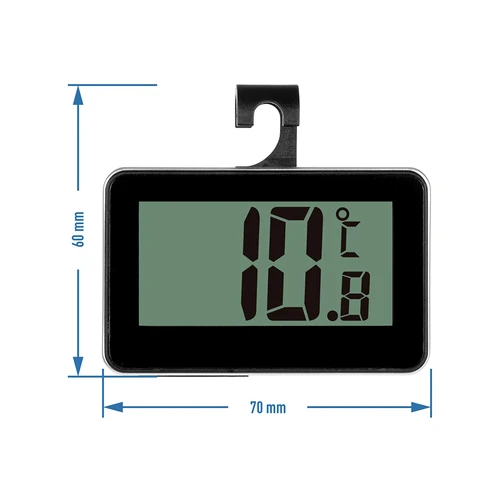 Elektronische koelkastthermometer (-20°C tot +50°C) - 2 ['keukenthermometer', ' culinaire thermometer', ' koelkastthermometer', ' voorraadkastthermometer', ' koelkastthermometer', ' koelkastthermometers', ' ophangthermometers', ' hangende thermometers', ' batterijthermometer', ' thermometer met display', ' elektronische thermometer']