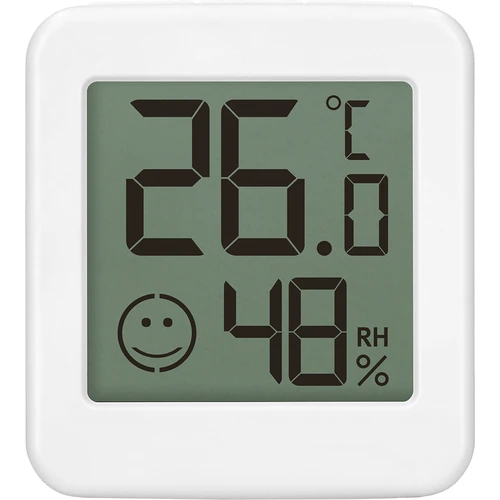 Elektronische thermometer met comfortindicator, wit - 2 ['elektronische thermometer', ' thermometer met hygrometer', ' vochtmeting in de kamer', ' comfortmeter', ' thermometer met comfortindicator', ' multifunctionele thermometer', ' binnenthermometer', ' interne thermometer', ' draadloze thermometer', ' elektronische koelkastthermometer', ' weerstation', ' weerstation', ' thermometer om neer te zetten', ' magneetthermometer', ' thermometer bevestigd met magneet', ' moderne thermometer', ' batterijthermometer', ' als cadeau']