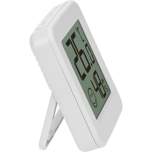 Elektronische thermometer met comfortindicator, wit - 3 ['elektronische thermometer', ' thermometer met hygrometer', ' vochtmeting in de kamer', ' comfortmeter', ' thermometer met comfortindicator', ' multifunctionele thermometer', ' binnenthermometer', ' interne thermometer', ' draadloze thermometer', ' elektronische koelkastthermometer', ' weerstation', ' weerstation', ' thermometer om neer te zetten', ' magneetthermometer', ' thermometer bevestigd met magneet', ' moderne thermometer', ' batterijthermometer', ' als cadeau']