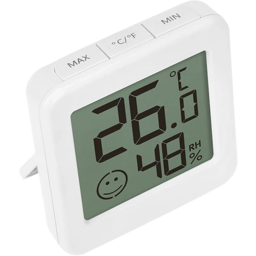 Elektronische thermometer met comfortindicator, wit - 4 ['elektronische thermometer', ' thermometer met hygrometer', ' vochtmeting in de kamer', ' comfortmeter', ' thermometer met comfortindicator', ' multifunctionele thermometer', ' binnenthermometer', ' interne thermometer', ' draadloze thermometer', ' elektronische koelkastthermometer', ' weerstation', ' weerstation', ' thermometer om neer te zetten', ' magneetthermometer', ' thermometer bevestigd met magneet', ' moderne thermometer', ' batterijthermometer', ' als cadeau']