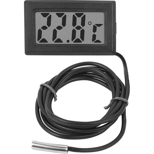 Elektronische thermometer met sonde  - 1 ['elektronische thermometer', ' thermometer voor terrarium', ' thermometer voor distilleerapparaat', ' thermometer tot 110°C', ' waterdichte sonde', ' biothermometer']