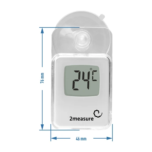 Elektronische thermometer met zuignap (-20°C tot +50°C) - 3 ['thermometer', ' universele thermometer', ' elektronische thermometer', ' raamthermometer', ' buitenthermometer', ' binnenthermometer', ' kamertemperatuurmeter', ' thermometer met zuignap']